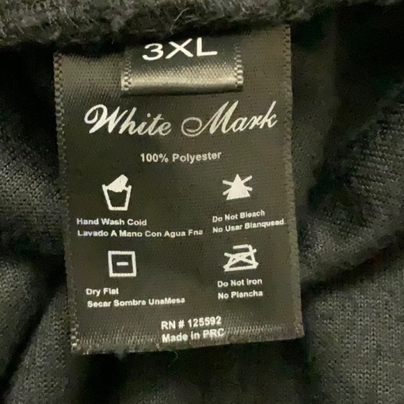 White MARK black plus sized velour pants. 3Xl - Picture 6 of 6